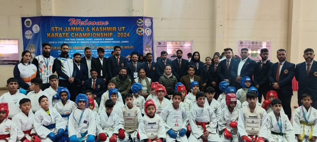 'LoP Sunil Sharma , BJP J&K chief Sat Sharma grace J&K UT Karate Championship'